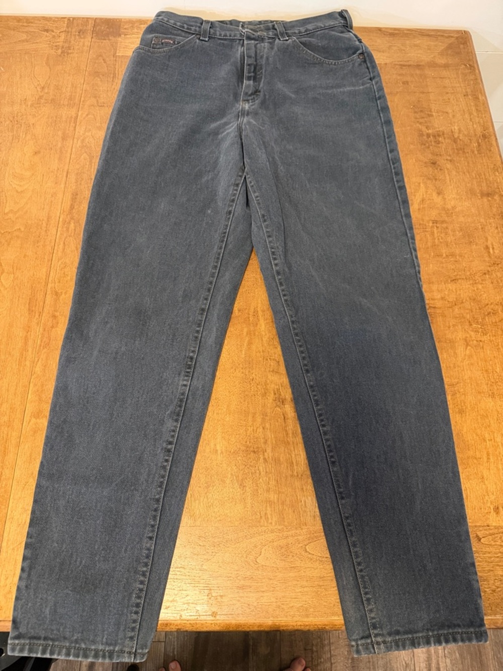 Vintage Lee Riders Charcoal Gray/Faded Black Straight-Leg Jeans